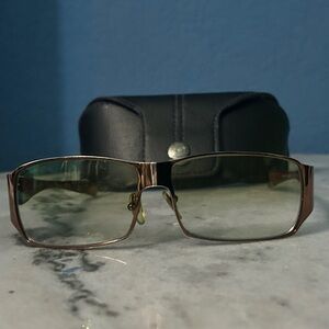 Rare Morgenthal Fredrick’s Buffalo Horn Rectangular Glasses with Case